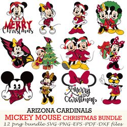 Kansas City Chiefs bundle 12 zip Mickey Christmas Cut files,SVG EPS PNG DXF,instant download,Digital Download