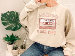 Old School Cassette Tape Shirt, Mix Tape, 80s Tee Shirt, Vintage 80s, Retro Tee Shirt, Retro Valentine shirt, Love Song