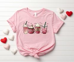 Valentines Day Coffee Cup Heart Shirt, Valentines Day Shirt For Women, Latte Valentine Shirt, Valentine Day Gift, Happy