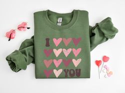 I Love You Sweatshirt, Cute Heart Shirt Cute Heart Shirt, Valentines Day Sweatshirt, Valentine Sweatshirt, Womens Valent