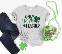 One lucky teacher Shirt,Shamrock Shirt,Saint Patricks Day Shirt,Teacher St Patricks Day shirt,Saint Patricks Day Family