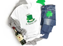 leprechaun hat st patrick day shirt, happy saint patricks day t-shirt, leprechaun green hat funny irish men women couple