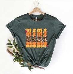 Retro Mama Shirt, Summer Mama Shirt, Boho Mama Tee, Girl Mom Shirt, Leopard Mama Shirt, Gift for Mom, Mothers Day,Mom Sh