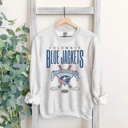 Retro Columbus Blue Jackets Ice Hockey Fan Sweatshirt 1