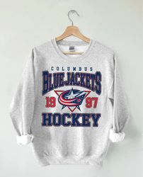Retro Columbus Blue Jackets Ice Hockey Fan Sweatshirt