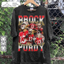 Limited Brock Purdy 90s Vintage Bootleg Style Football Tshirt - iTeeUS