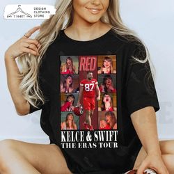 Travis Kelce Taylor The Eras Tour T-shirt Taylor Swifties Football Tees - iTeeUS