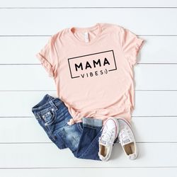 Mama Vibes Shirt ,Pregnancy Reveal Shirt, Mama Shirt, Mothers Day Shirt, Mom, Retro Mama Shirt, Groovy Mama Shirt Shirt