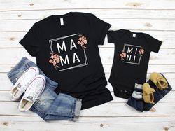 Matching Mama and Mini Shirts, Mama and Mini Square Shirts, Mama and Mini Shirts, Matching mothers day shirts, Mothers d