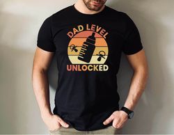 Dad Level Unlocked Tshirt, Dad Level Tee, Unlocked First Dad Shirt, Funny New Dad T-Shirt, New Super Dad Announcement Sh