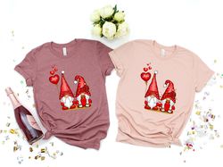 Valentine Gnomes with Heart Shirt,Valentines Day Shirts For Woman,Heart Shirt,Cute Valentine Shirt,Red Gnomes Valentines