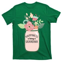 Happiness Is Being A Grandma Flower T-Shirt