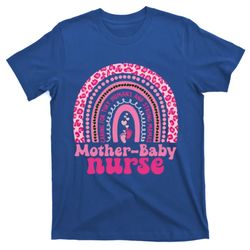 Leopard Rainbow Funny Mother Nurse Happy Valentines Day Gift T-Shirt