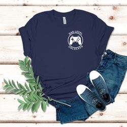 dad level unlocked shirt, fathers day tee shirt, pregnancy announcement to husband gift,dad shirt,gaming dad shirt, expe