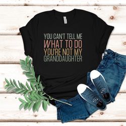 you cant tell me what to do youre not my granddaughter shirt, funny shirt for grandpa, fathers day gift grandpa gift fro