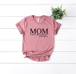 custom mothers day gift, gift from children,proud mom t-shirt, personalized gift for mom, bday gift for mom, custom t-sh