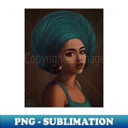 Teal Gele - Signature Sublimation PNG File - Create with Confidence