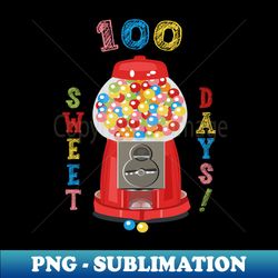100 days of school gumball machine for kids or teachers - decorative sublimation png file - perfect for creative projects