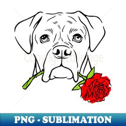 boxer puppy love valentines & mothers day boxer lovers - high-resolution png sublimation file - enhance your apparel with stunning detail