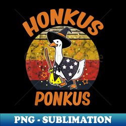 Vintage Halloween Witches Duck Cute Honkus Ponkus - PNG Transparent Digital Download File for Sublimation - Unlock Vibrant Sublimation Designs