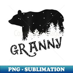 Granny Bear  Mother's  Father's Day - Artistic Sublimation Digital File - Perfect for Personalization