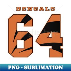 Bengals - Player Number 64 - Professional Sublimation Digital Download - Perfect for Sublimation Art