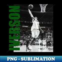 Allen Iverson  Allen Iverson Retro Aesthetic Fan Art  90s - PNG Transparent Sublimation Design - Boost Your Success with this Inspirational PNG Download