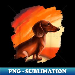 Dachshund Chiweenie Wiener Dog Art Sunset Vintage Retro Dogs - Premium PNG Sublimation File - Unleash Your Inner Rebellion