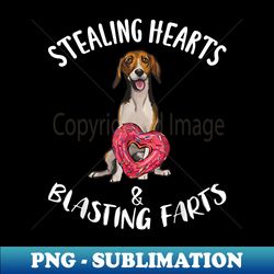 Stealing Hearts Blasting Farts American Foxhound Valentines - Unique Sublimation PNG Download - Unleash Your Creativity