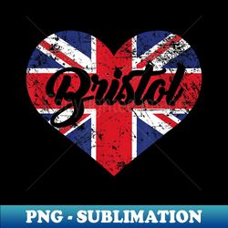 I Love Bristol , Cute UK British Heart - Signature Sublimation PNG File - Stunning Sublimation Graphics