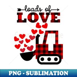 Toddler Valentines Day Plaid Truck Hearts Boy Loads of Love - Decorative Sublimation PNG File - Boost Your Success with this Inspirational PNG Download