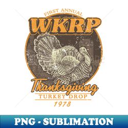 WKRP Turkey Drop Dark Print - Instant PNG Sublimation Download - Perfect for Creative Projects