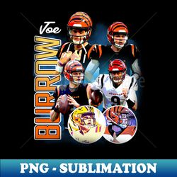 Bengals Pride - Roar with Burrows Success on This Tee - Decorative Sublimation PNG File - Perfect for Personalization