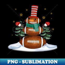 football snowman - digital sublimation download file - revolutionize your designs