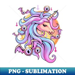 Pastel Goth Unicorn - Artistic Sublimation Digital File - Enhance Your Apparel with Stunning Detail