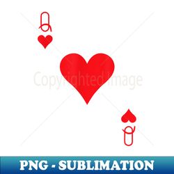Queen of Hearts Cards Valentine Matching Couple Him & Her - Retro PNG Sublimation Digital Download - Defying the Norms