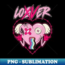 Loser Lover Dripping Heart Bandage Valentines - Vintage Sublimation PNG Download - Perfect for Sublimation Art