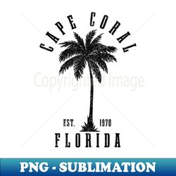 Cape Coral Est. 970 Vintage Florida - PNG Transparent Sublimation File - Add a Festive Touch to Every Day
