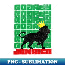 Jamaica Independence Day Roardy Lion Crown Graphic Design D - Modern Sublimation PNG File - Boost Your Success with this Inspirational PNG Download