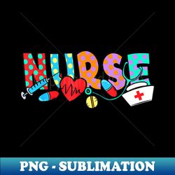 Nursing Nurse Heartbeat Stethoscope Nursing Students - Modern Sublimation PNG File - Perfect for Creative Projects