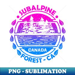 Subalpine Forest Canada Nature Landscape - Professional Sublimation Digital Download - Enhance Your Apparel with Stunning Detail