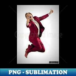 Anchorman Ron Jumping Framed - Special Edition Sublimation PNG File - Unleash Your Creativity
