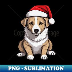 Kawaii Australian Cattle Dog Christmas - PNG Transparent Digital Download File for Sublimation - Unleash Your Creativity