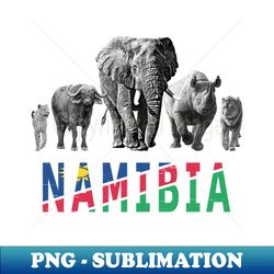 Namibia Wildlife Big Five for Namibia Safari Fans - Trendy Sublimation Digital Download - Unleash Your Creativity