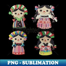 lele mexican doll authentic toy cute ribbon queretaro mexico - professional sublimation digital download - fashionable and fearless