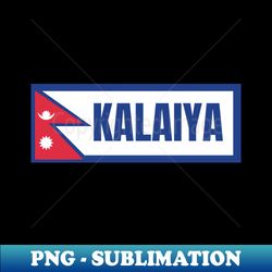 Kalaiya City with Nepal Flag - High-Resolution PNG Sublimation File - Create with Confidence