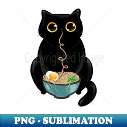 Ramen Cat - Premium PNG Sublimation File - Unleash Your Inner Rebellion