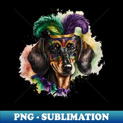 Mardi Gras Cutie Dachshund - Professional Sublimation Digital Download - Bring Your Designs to Life