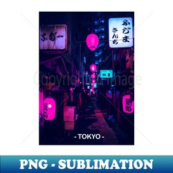 Tokyo Street Neon Synthwave - Unique Sublimation PNG Download - Defying the Norms