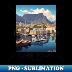 A Pop Art Travel Print of Cape Town - South Africa - Trendy Sublimation Digital Download - Vibrant and Eye-Catching Typography